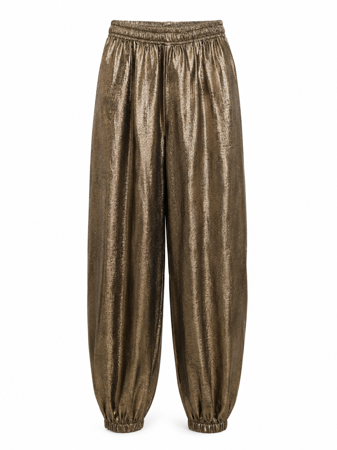 Metallic Shiny Pants – High Waist Statement Fashion Trousers