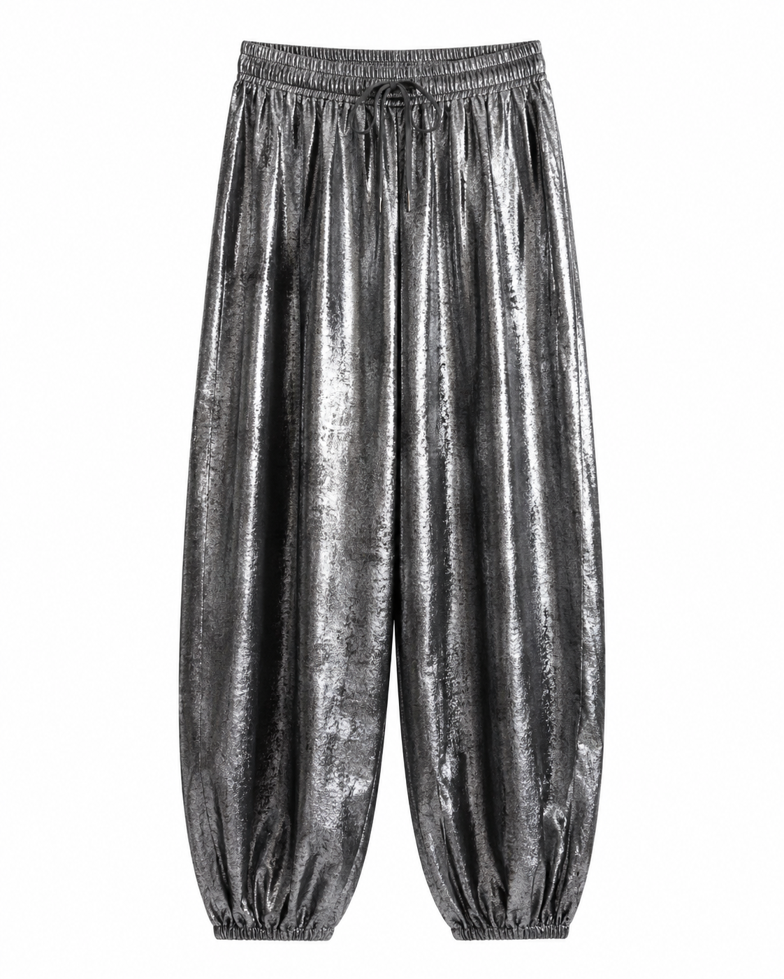 Metallic Shiny Pants – High Waist Statement Fashion Trousers