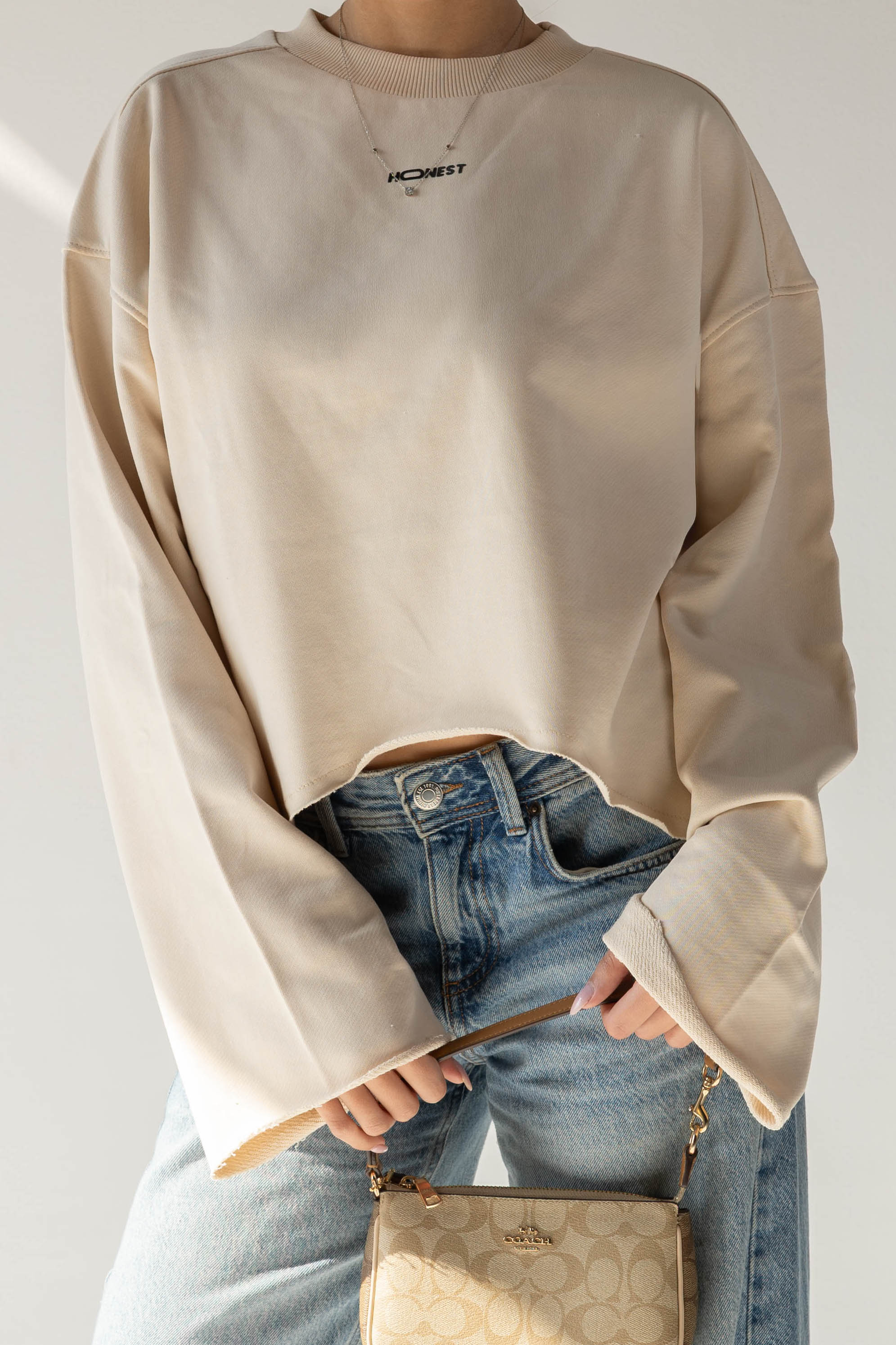 Beige Crop Top