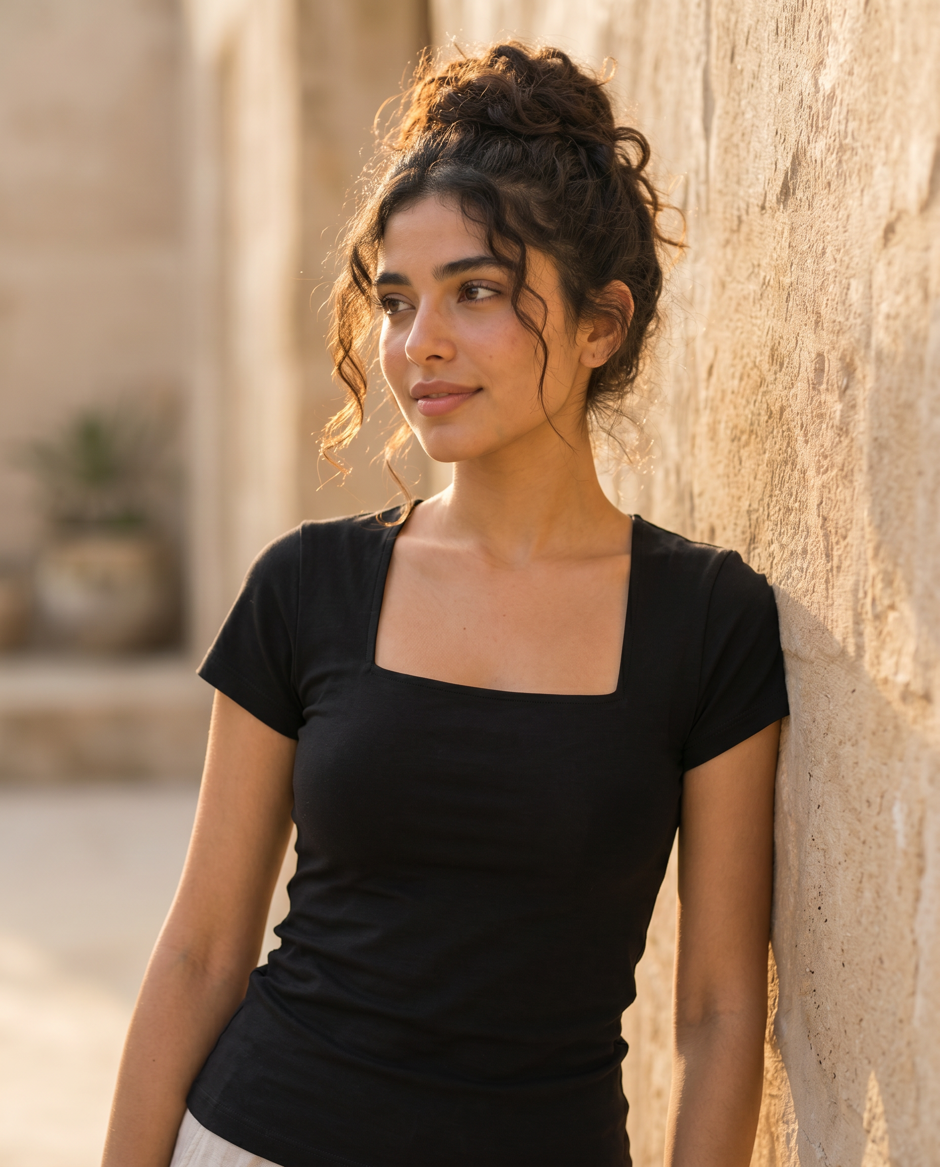 Square Neck Double Layer Top