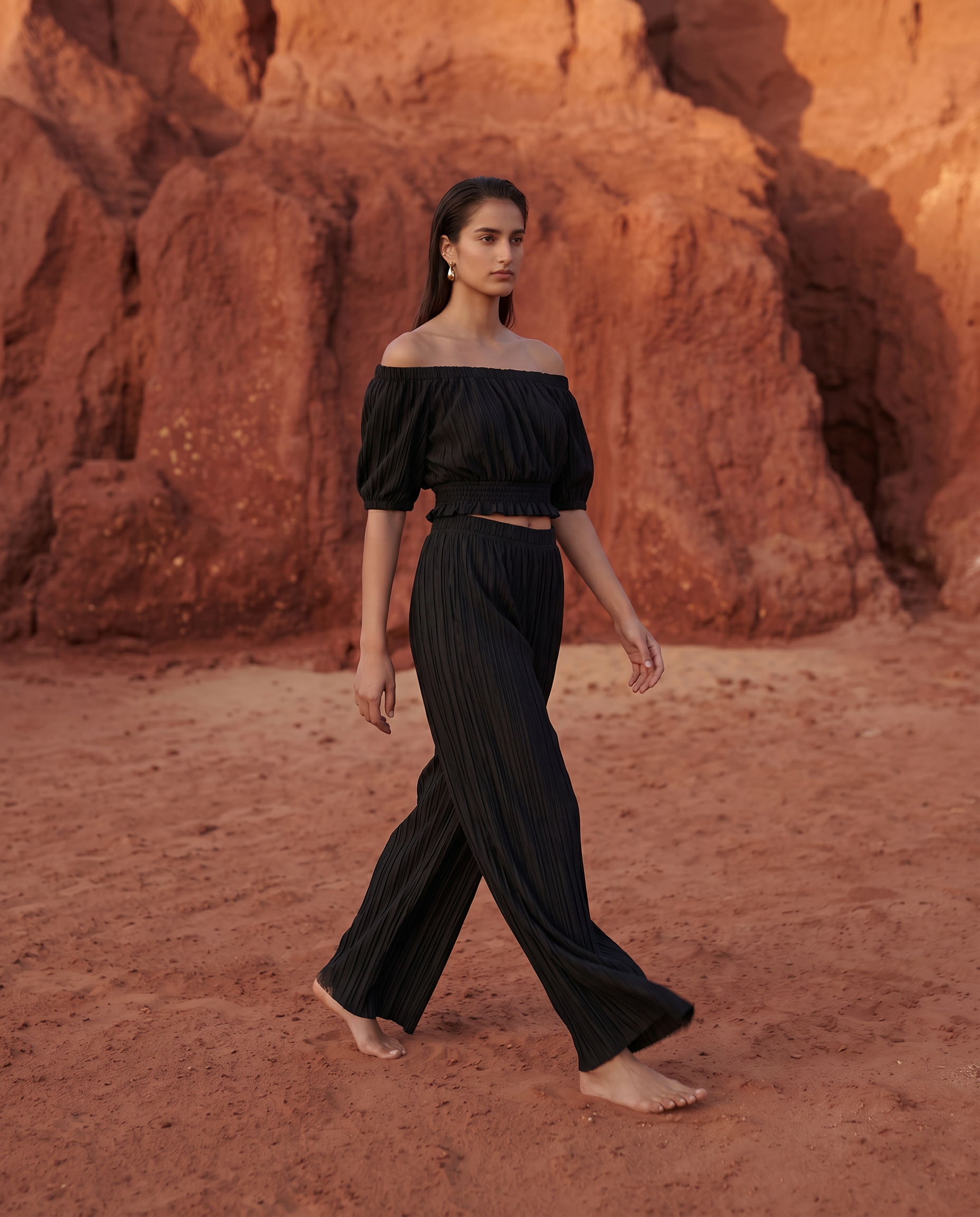 Crochet Knit Pants – Relaxed Textured Statement Trousers