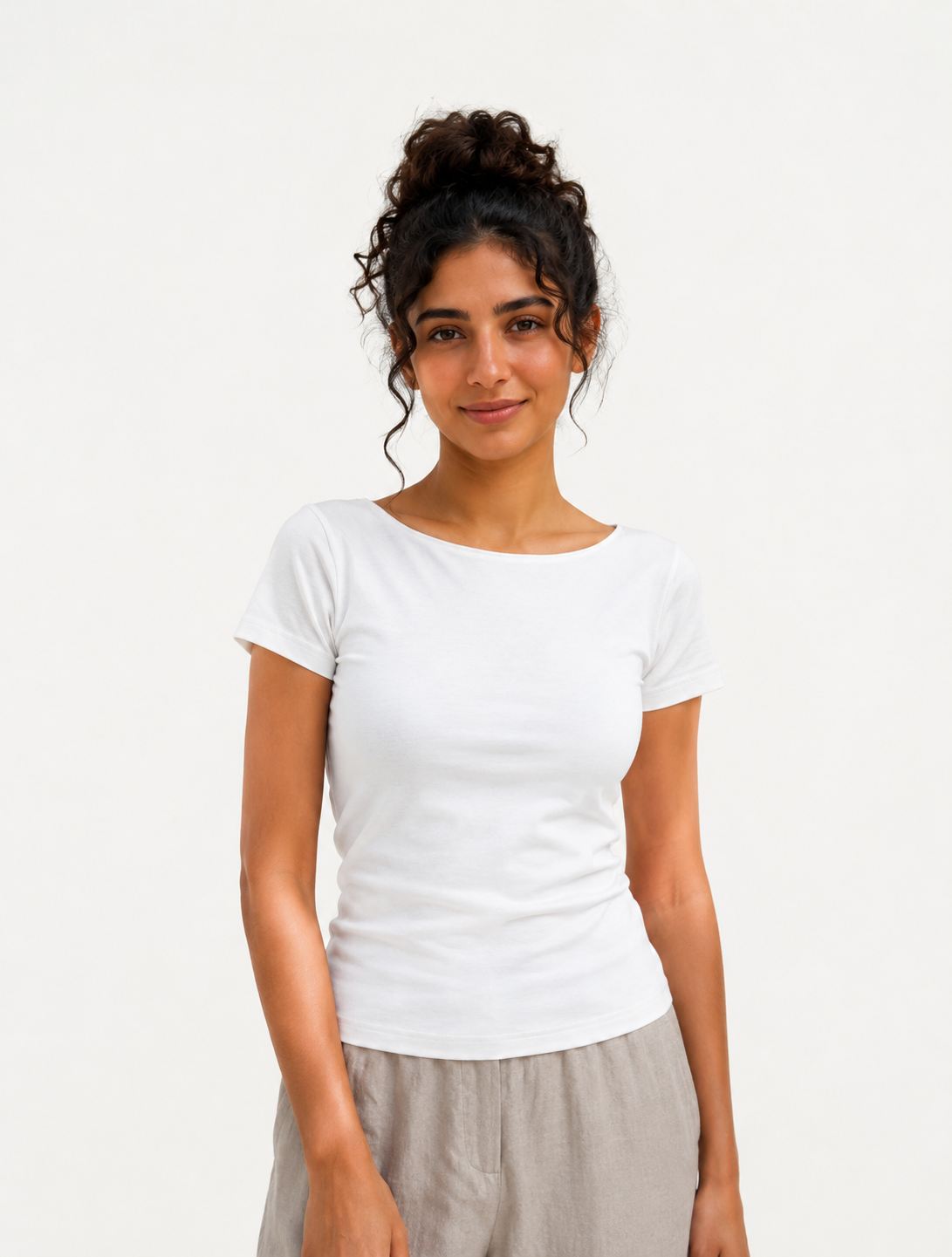 Round Neck Double Layer Top