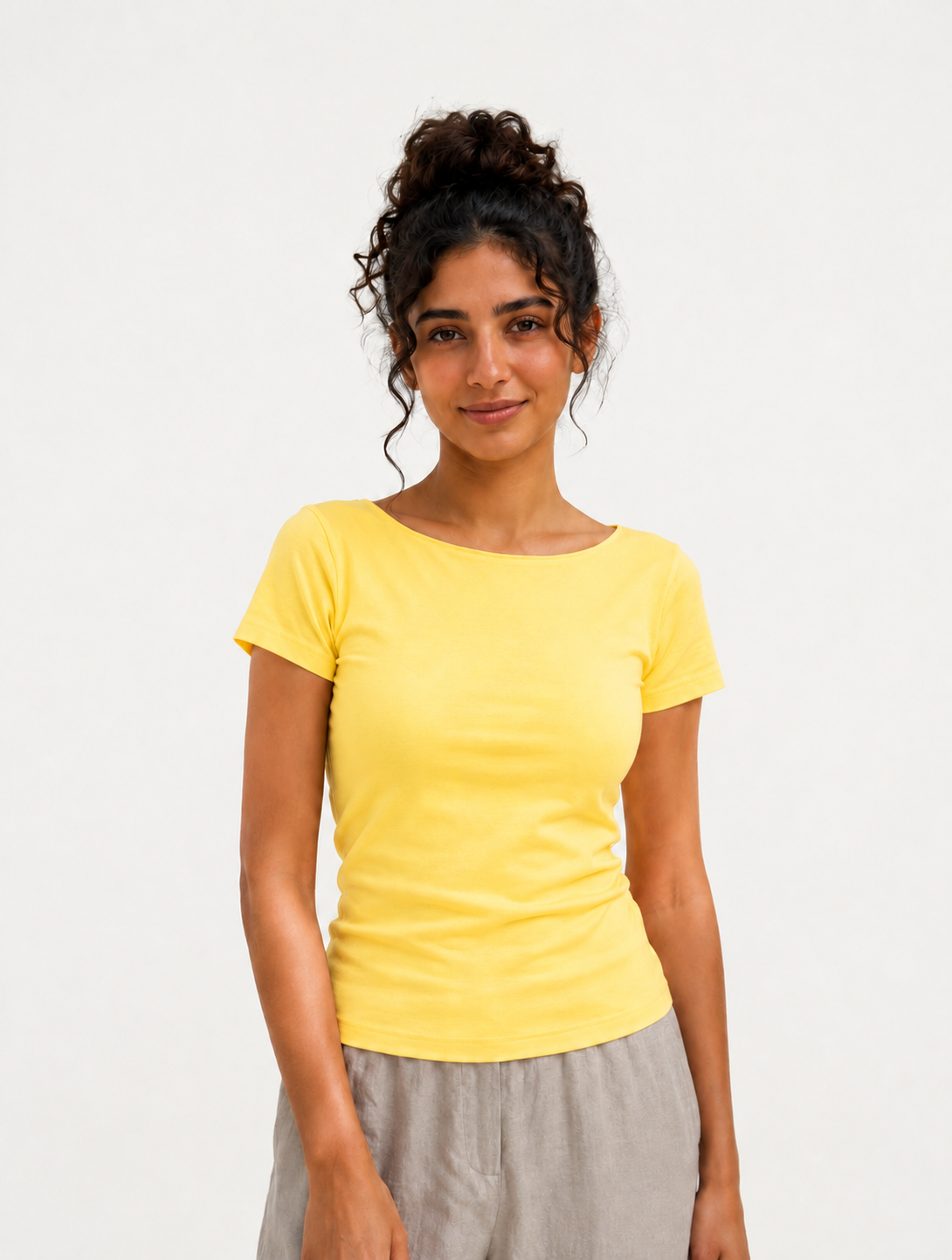 Round Neck Double Layer Top