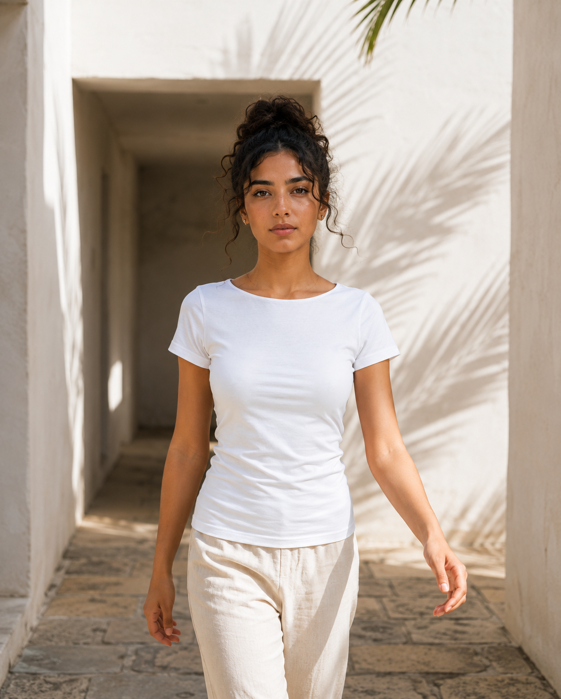 Round Neck Double Layer Top
