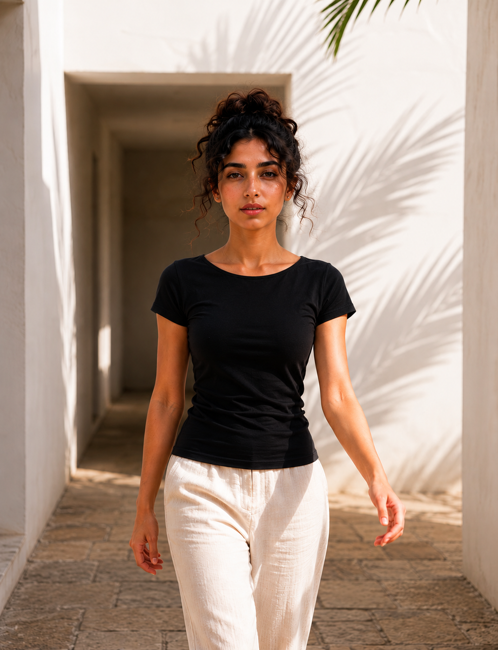 Round Neck Double Layer Top